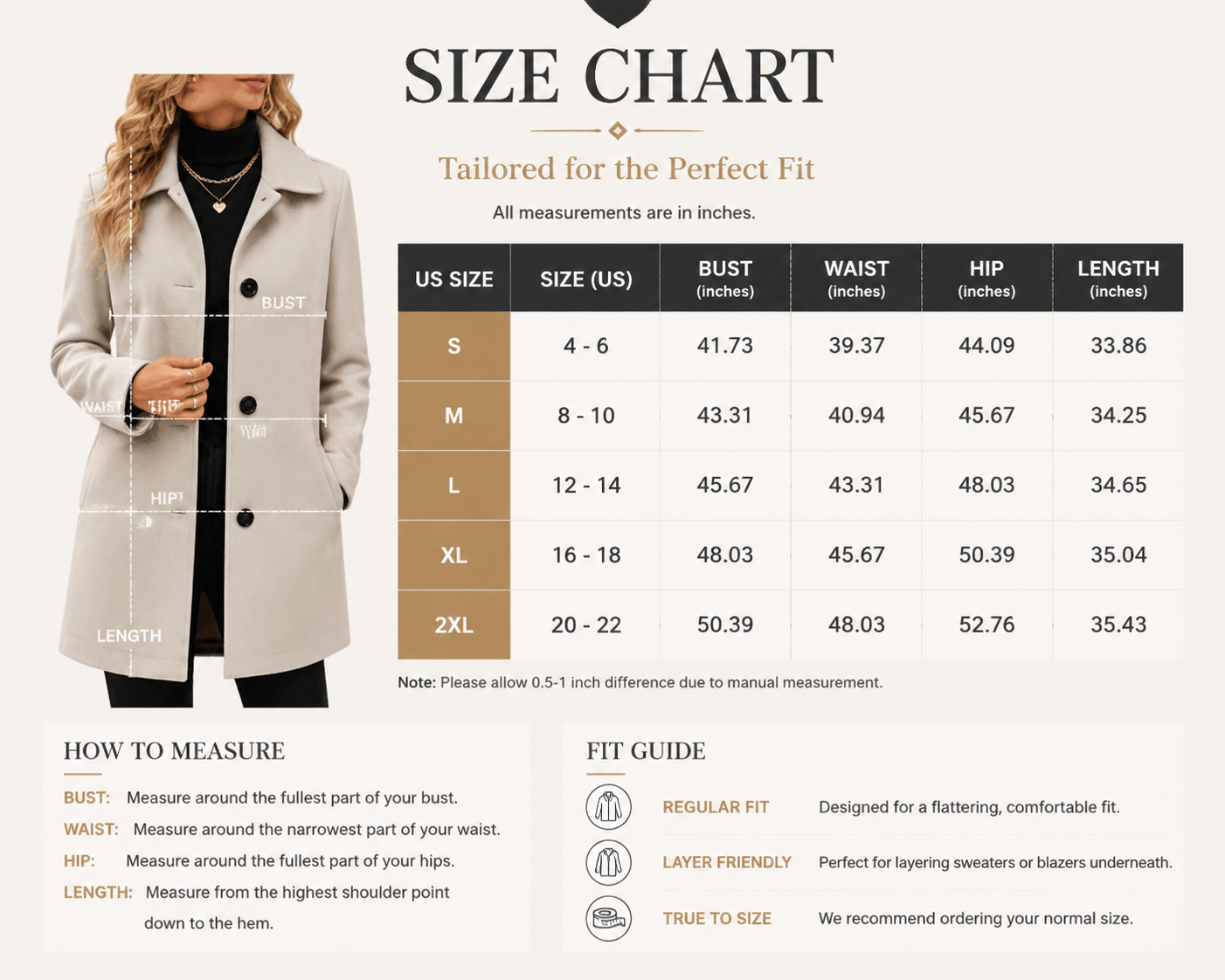 Women's Classic-Cut Lapel Coat – New for Autumn 2026