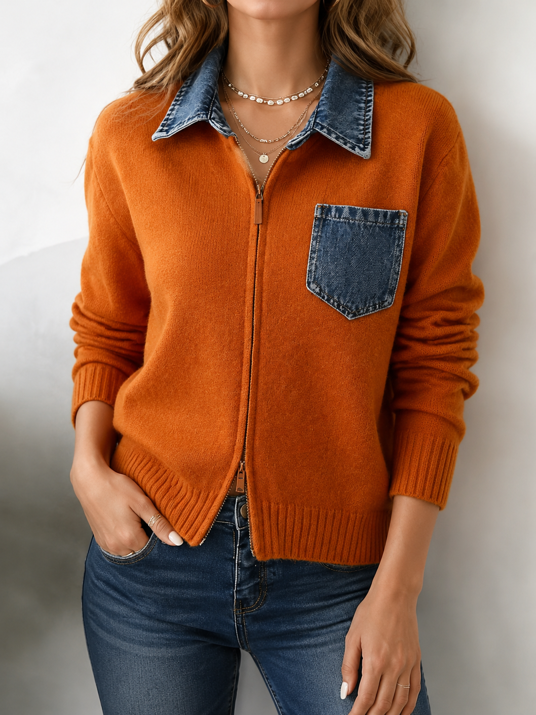 The Denim Heritage Zip Cardigan
