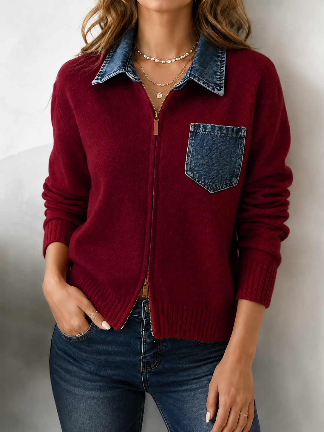 The Denim Heritage Zip Cardigan