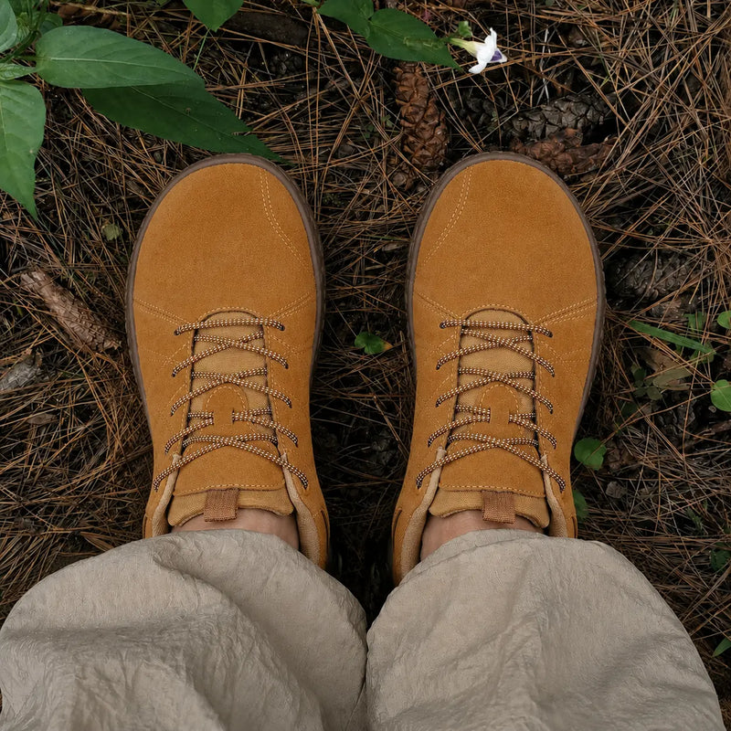 🔥 Last day: 49% off 🔥- Orthopedic Suede Barefoot Hiking Trainers | Wide Toe Box Walking Shoes - Unisex