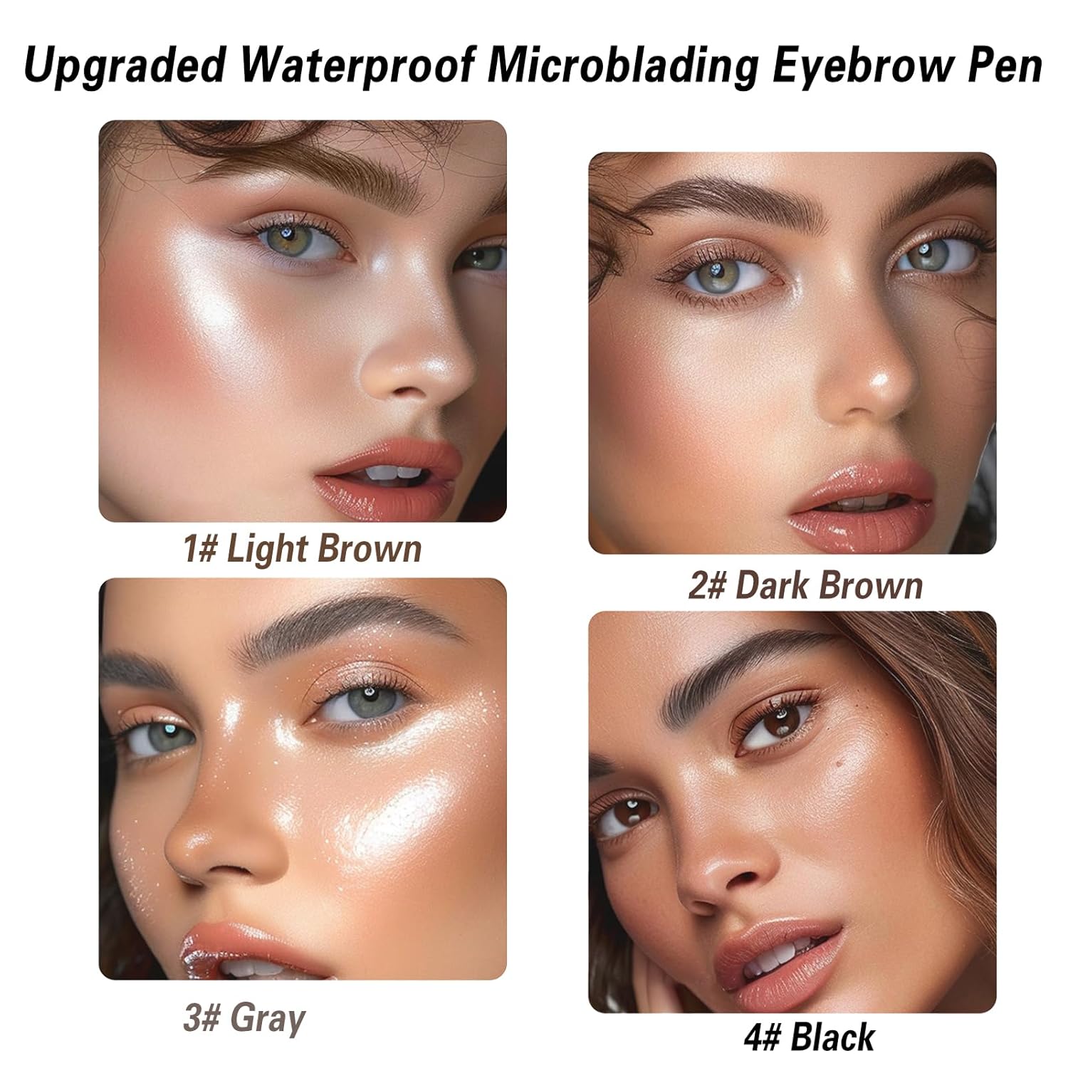 🔥HOT SALE 49% OFF✨Waterproof Micro-Fork Eyebrow Pencil, Long-Lasting Brow Pen for Natural Hair-Like Strokes