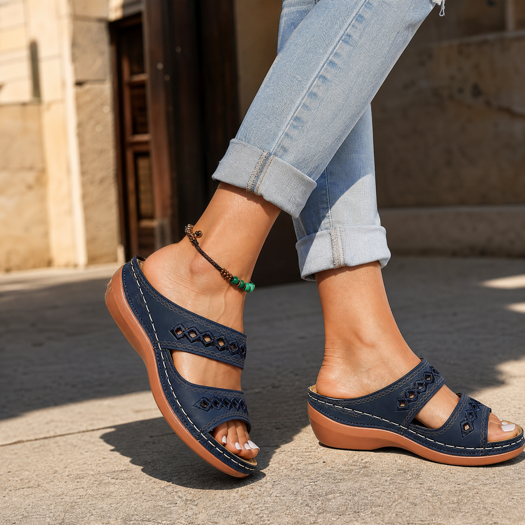 🔥Last day: 49%-Comfort Lift Orthopedic Wedge Sandals for All-Day Walking