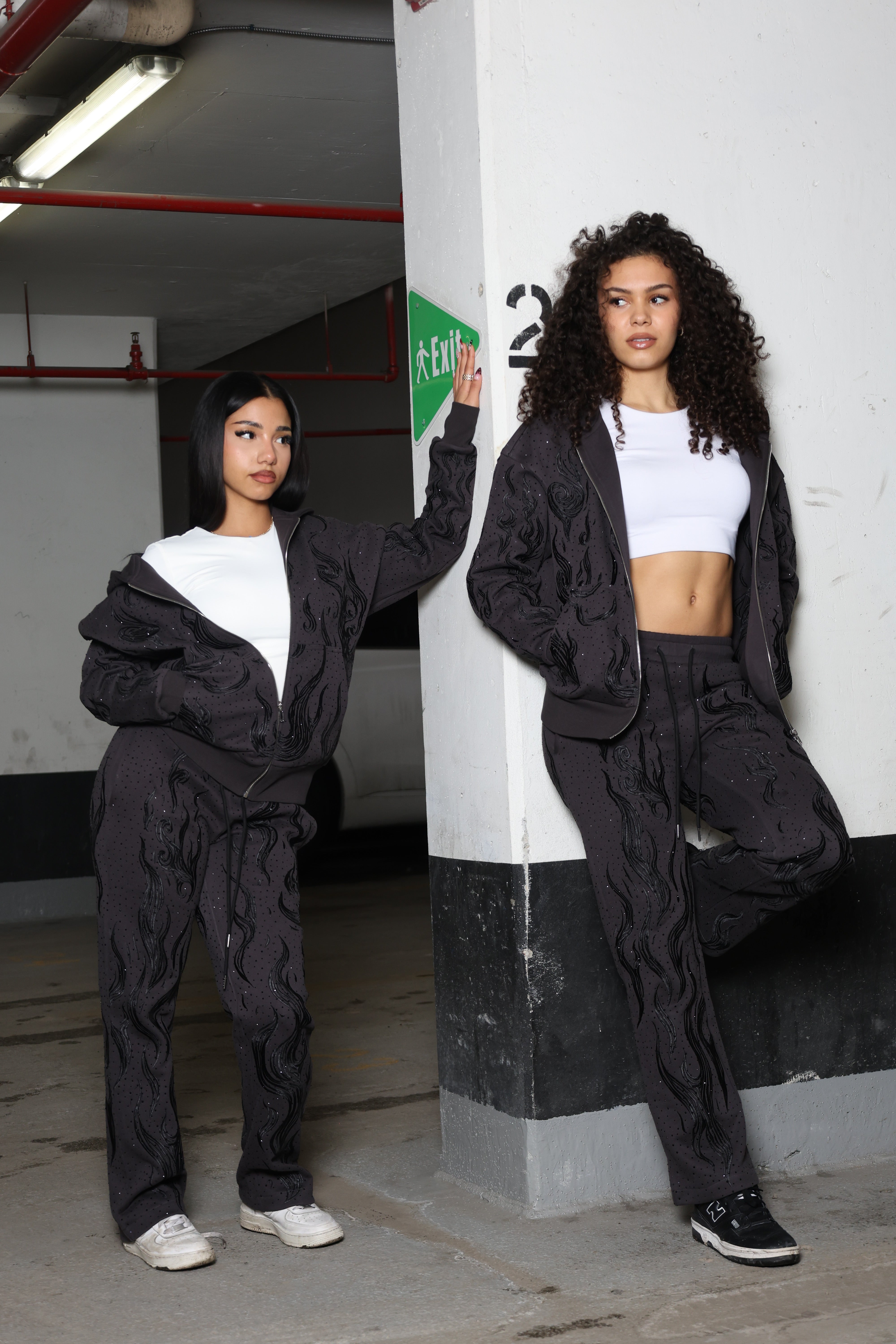 Black Flame Sweats (Unisex)