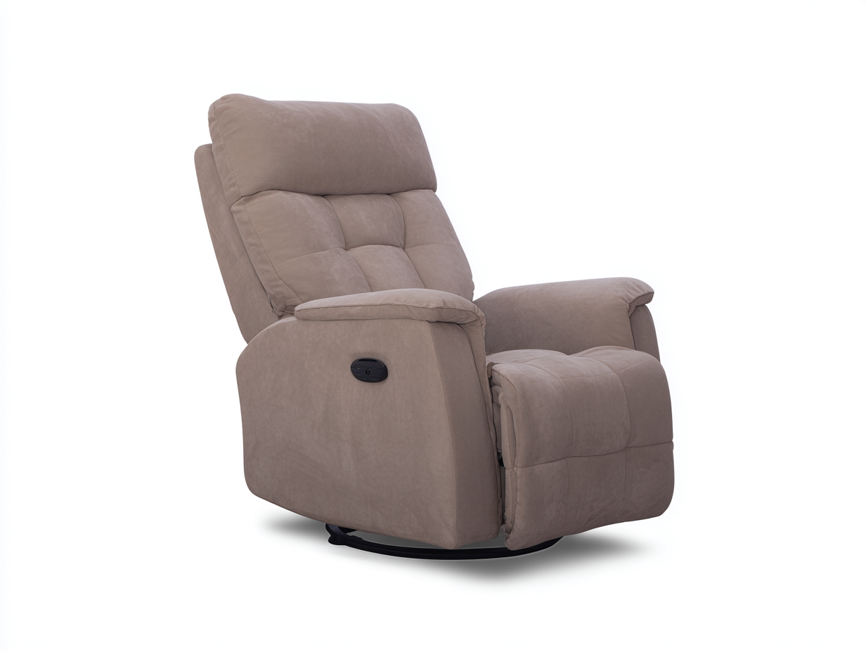 Sofás rinconeros tapizado tela 100x95x105cm marrón para salón - diseño reclinable-Pinemyloft