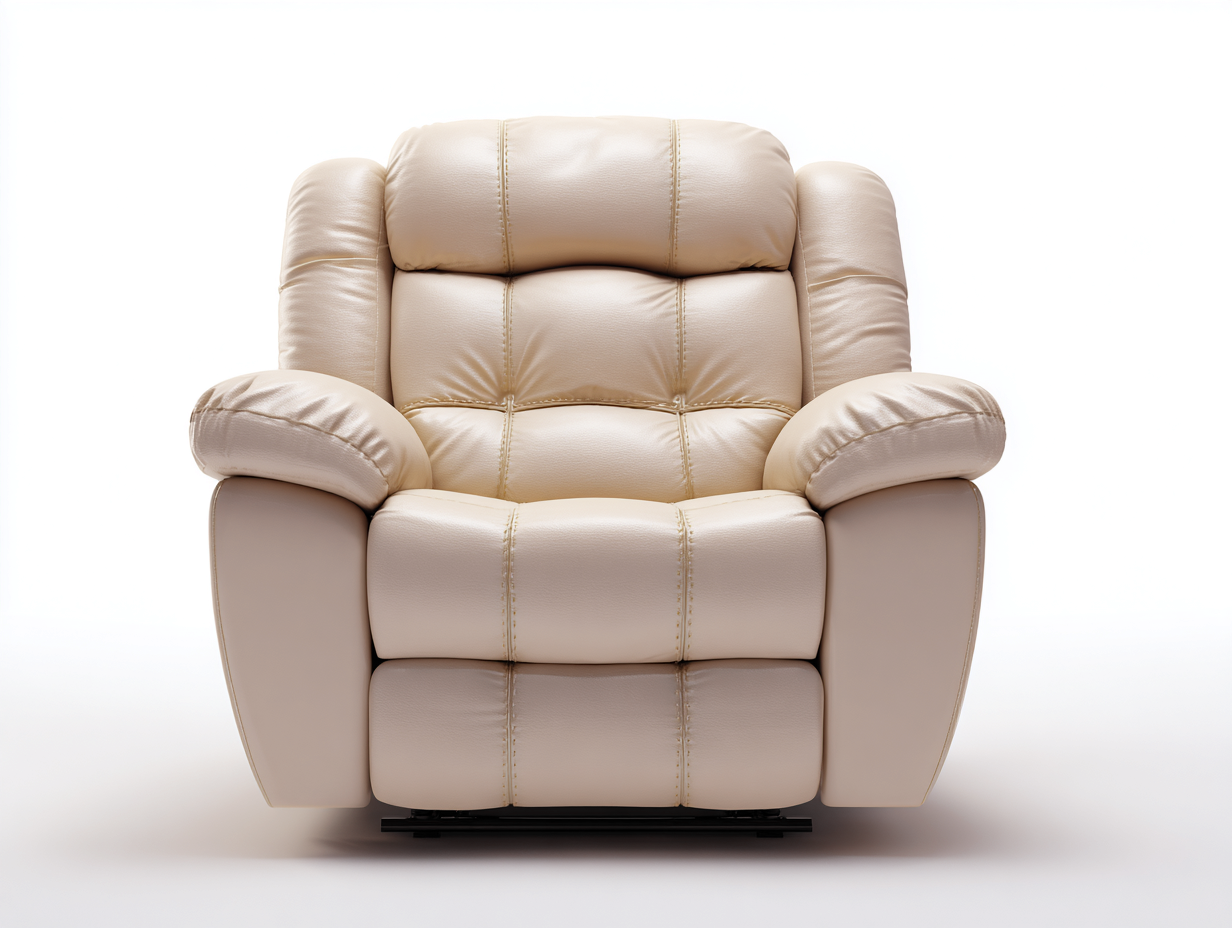 Sofá rinconero tapizado de piel sintética 95x95x100 cm - beige - diseño confortable para salón-Pinemyloft