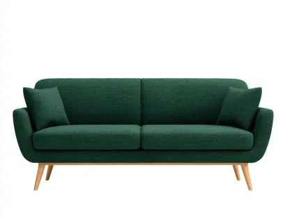 Sofá 2 plazas tapizado 160x85x90cm - Verde oscuro - Diseño moderno-Pinemyloft