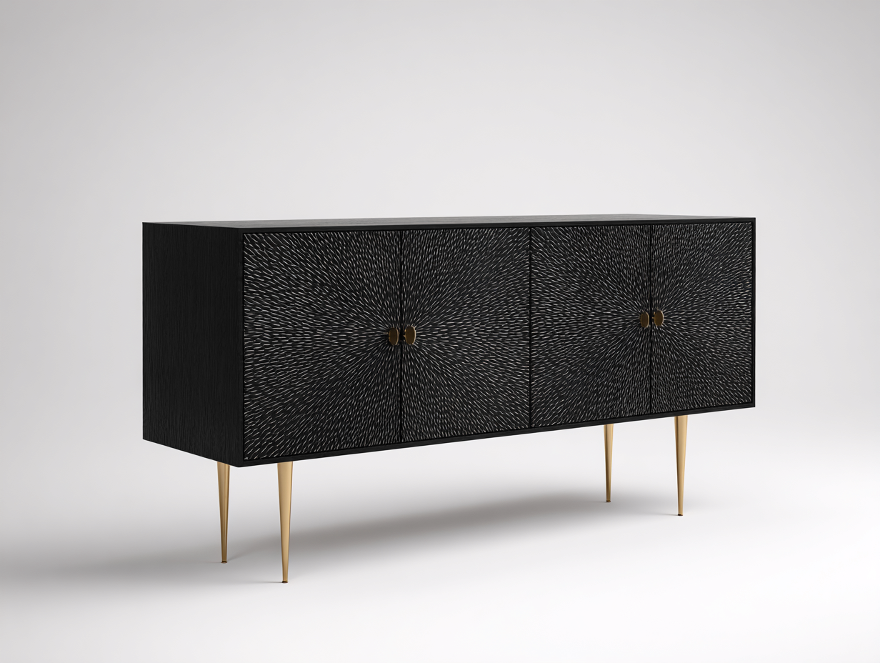 Mueble recibidor madera 160x40x80cm negro para entrada - diseño moderno-Pinemyloft