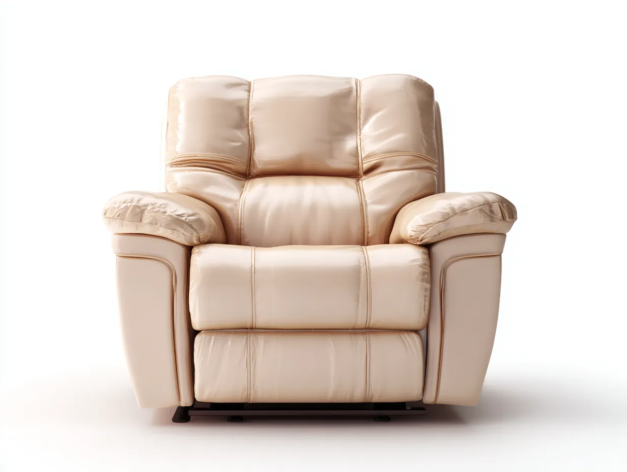 Sofá rinconero de interior 110x95x95 cm - cuero beige - diseño moderno-Pinemyloft