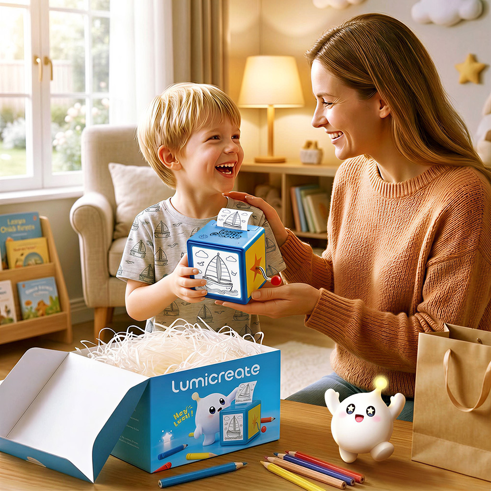 Lumi AI Sticker Printer Screen Light Creative Fun for Families