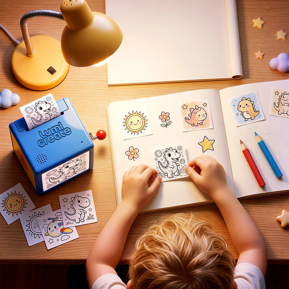 Lumi AI Sticker Printer for Kids Voice Activated Rechargeable Interactive Toy