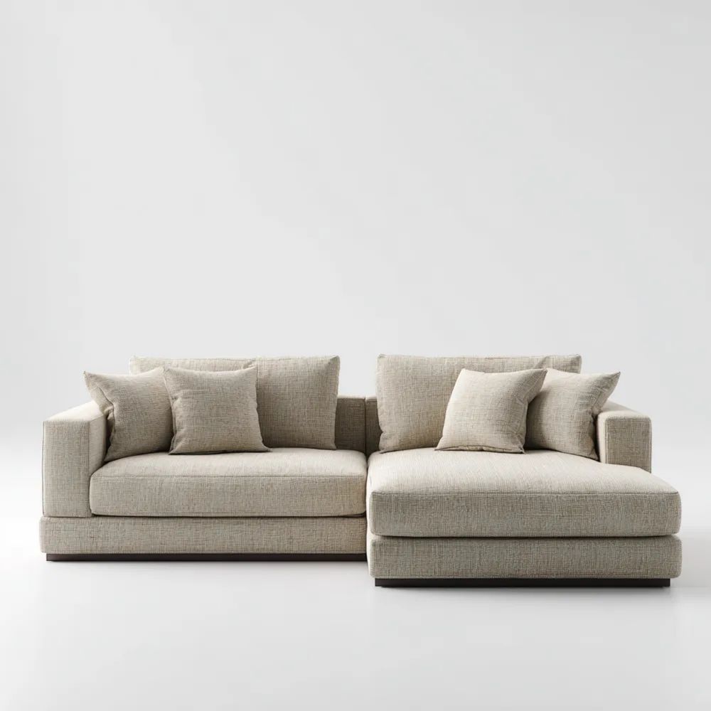 Canapé d'angle Tissu 300x150x85 cm – Beige – Design Moderne