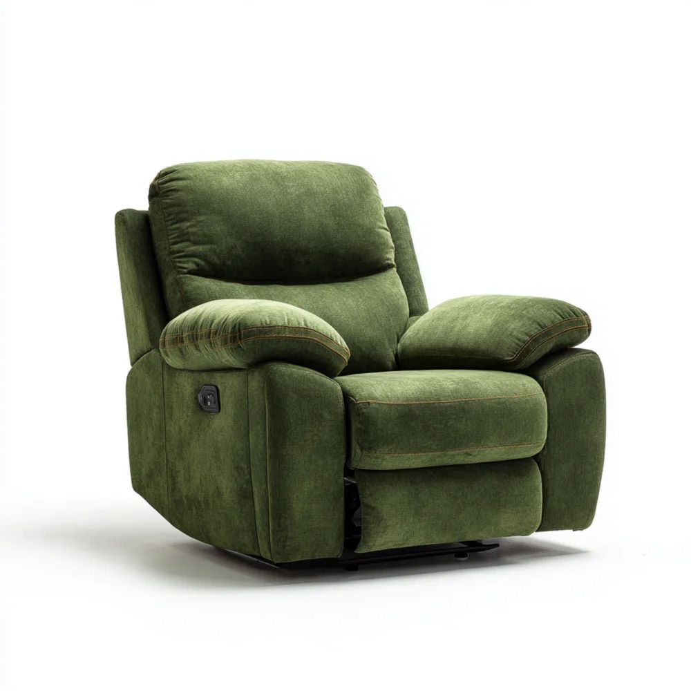 Fauteuil inclinable Tissu 85x90x100 cm – Vert – Design Confortable