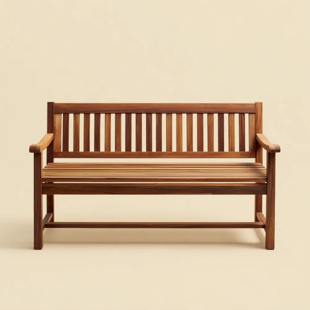 Banc de jardin en bois d'acacia 150x60x90 cm - Marron