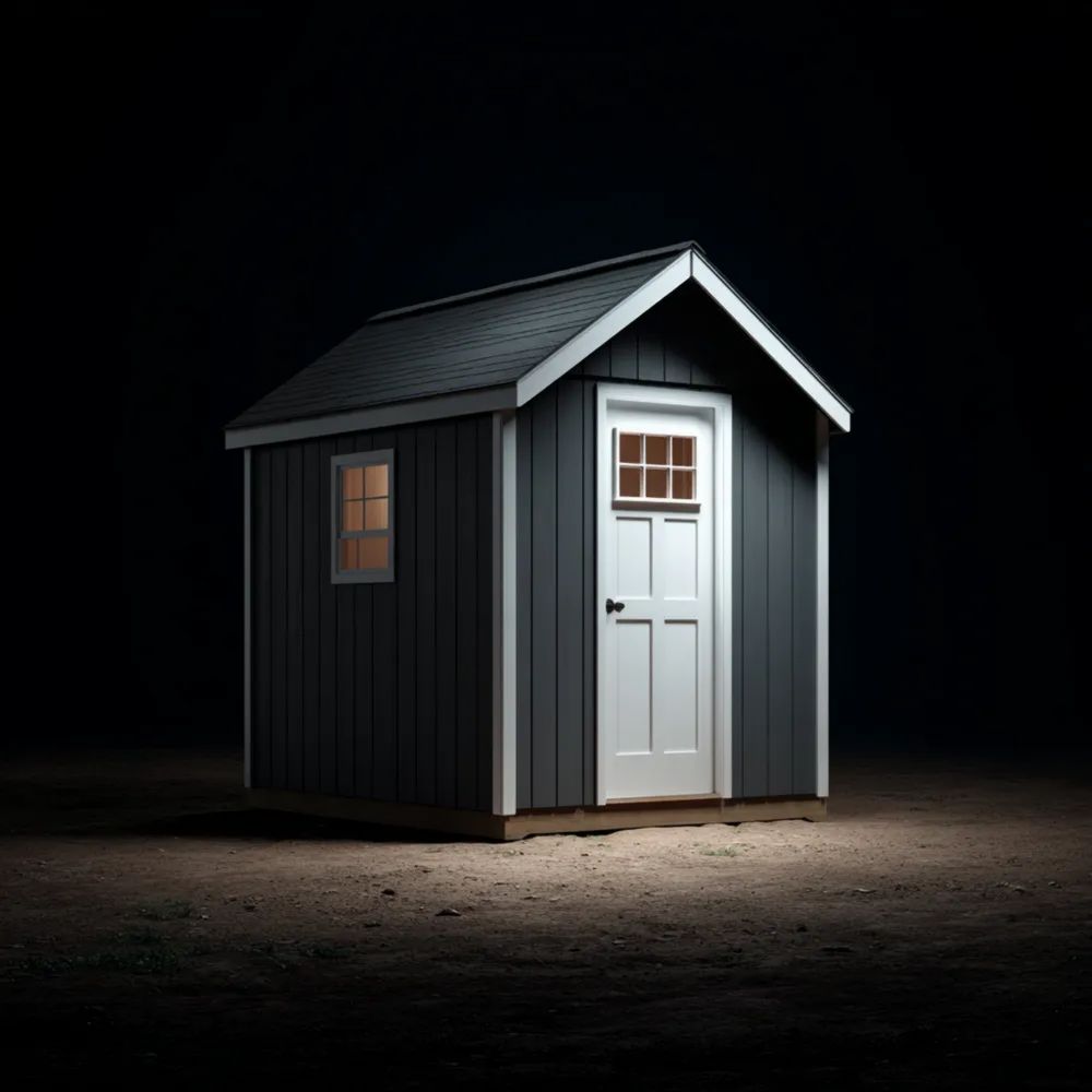 Abri de jardin en bois 200x180x210 cm – Gris foncé – Design traditionnel