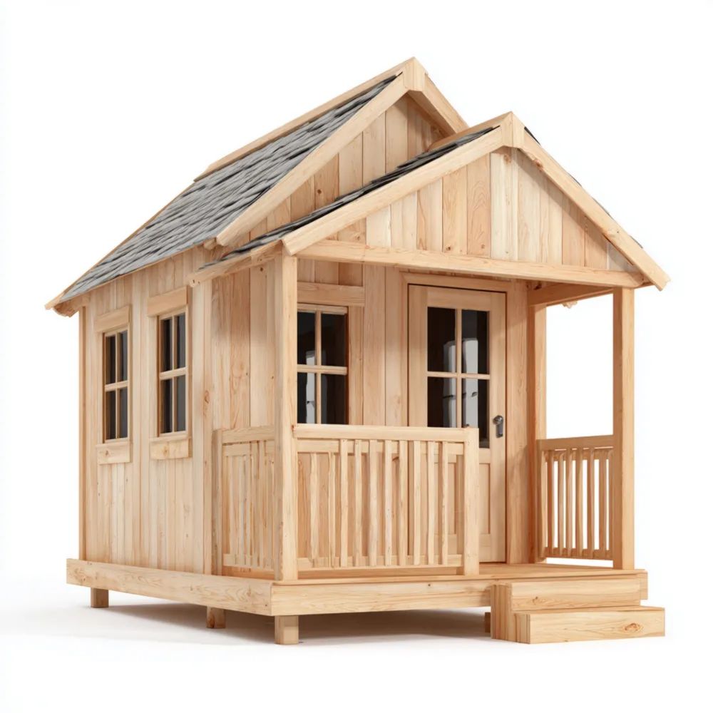 Abri de jardin en bois naturel 250x200x220 cm – Design classique