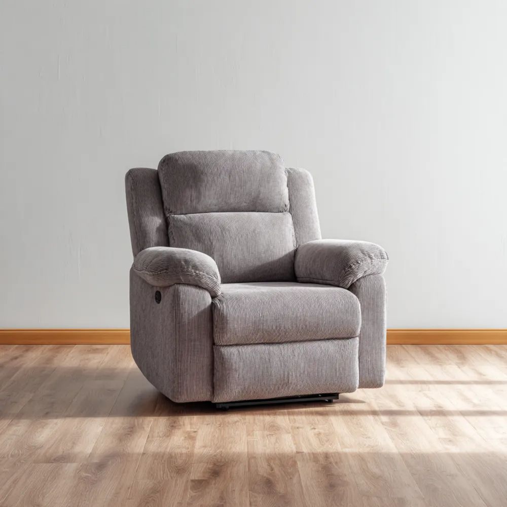 Fauteuil Relaxation Tissu 90x100x95 cm – Gris – Design Confortable