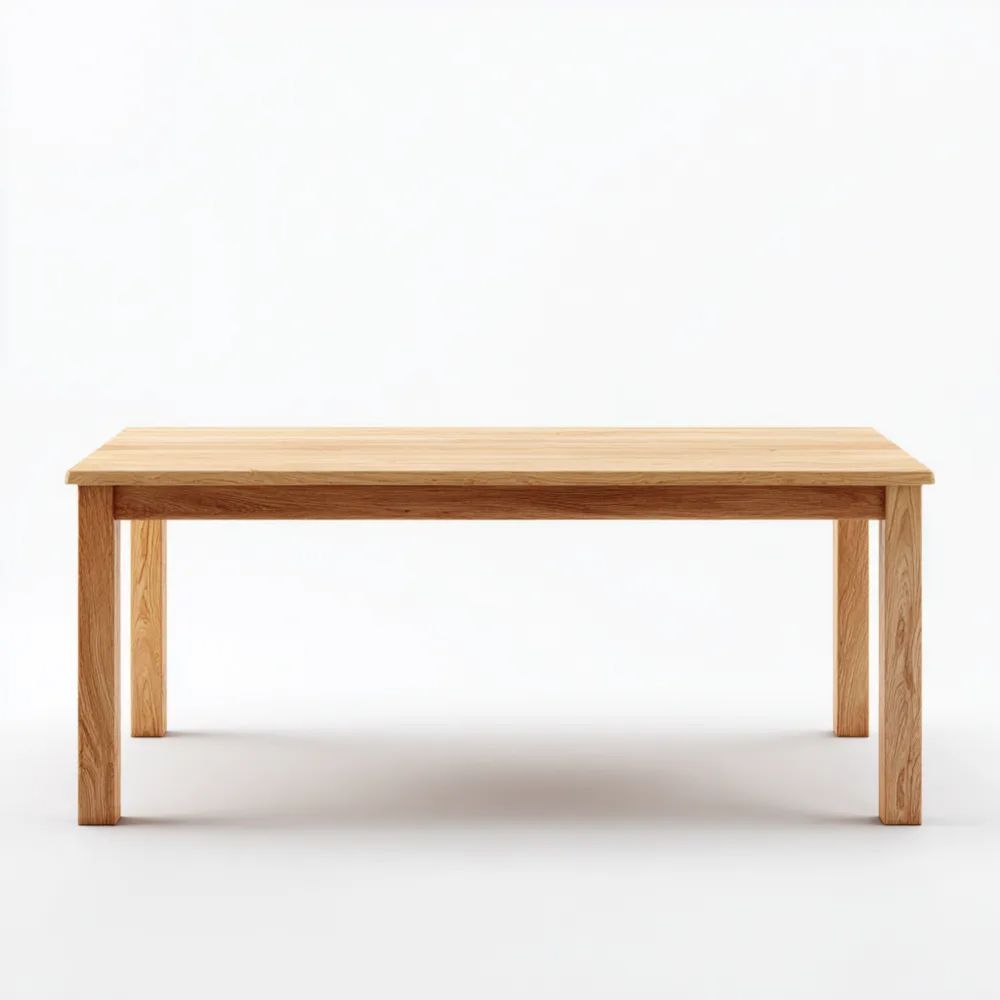 Tavolo da pranzo in Legno massello 180x90x75 cm – Naturale – Stile Moderno-Relaxlano