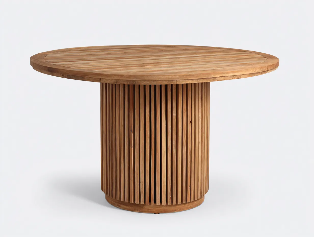 Tavolo da giardino - legno massello - 150x150x77 cm - naturale - stile moderno-Nookmyhub