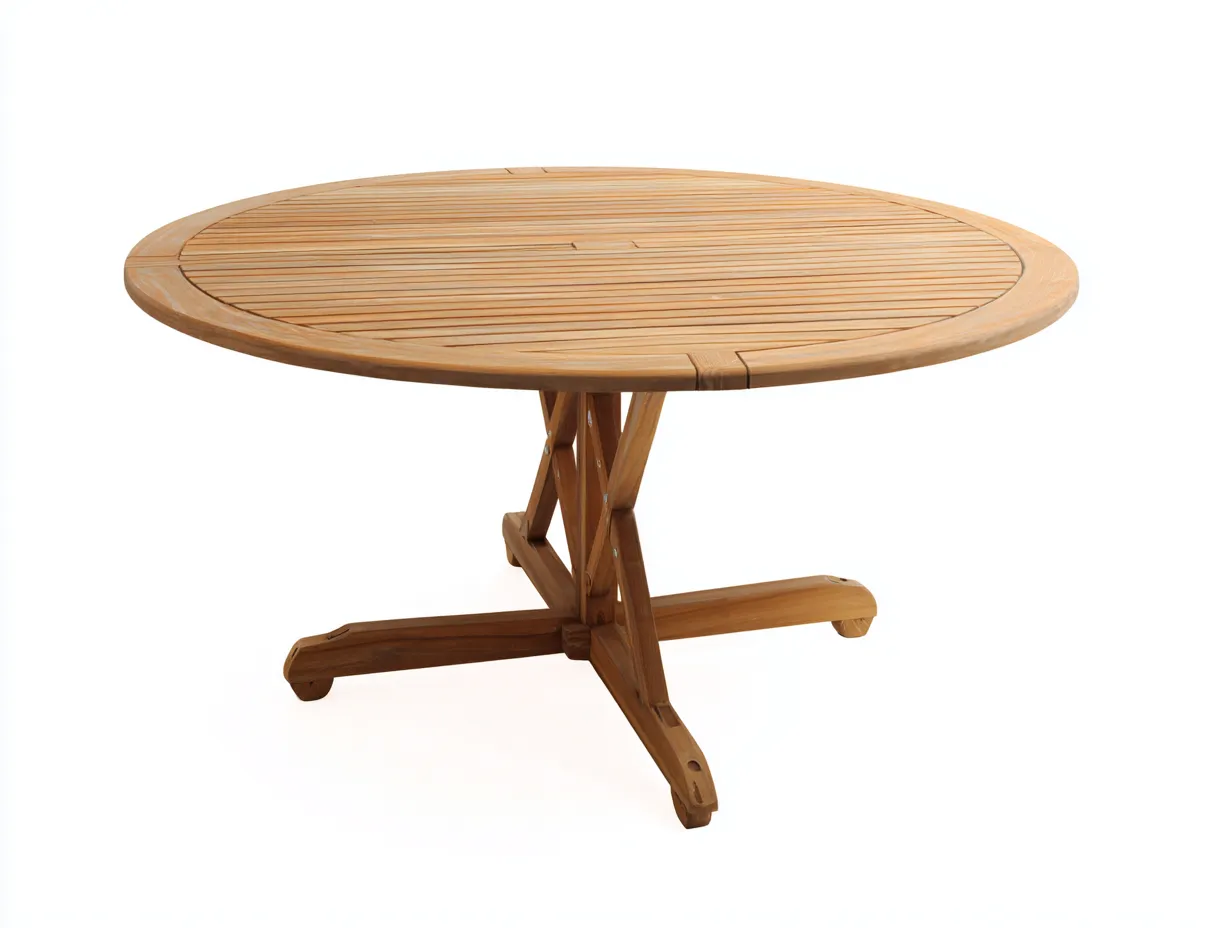 Tavolo da giardino - legno massello - 145x145x74 cm - naturale - stile moderno-Nookmyhub