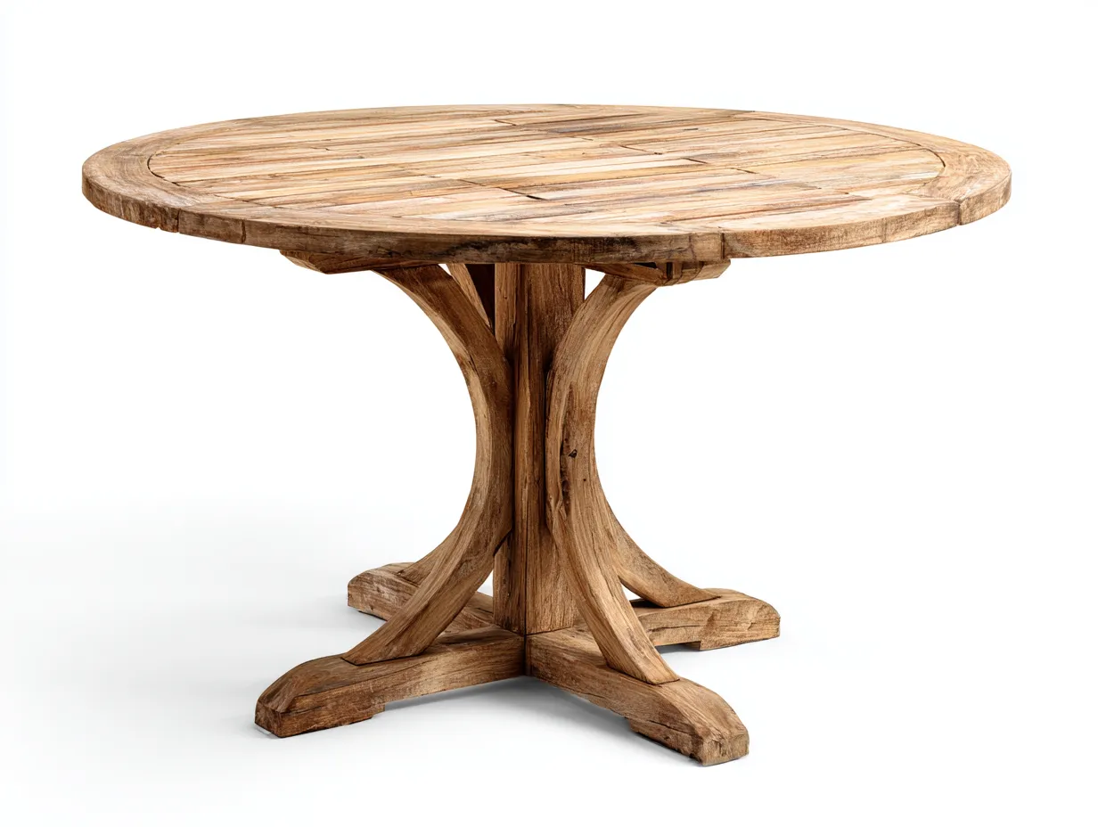 Tavolo da giardino - legno massello - 138x138x76 cm - naturale - stile moderno-Nookmyhub