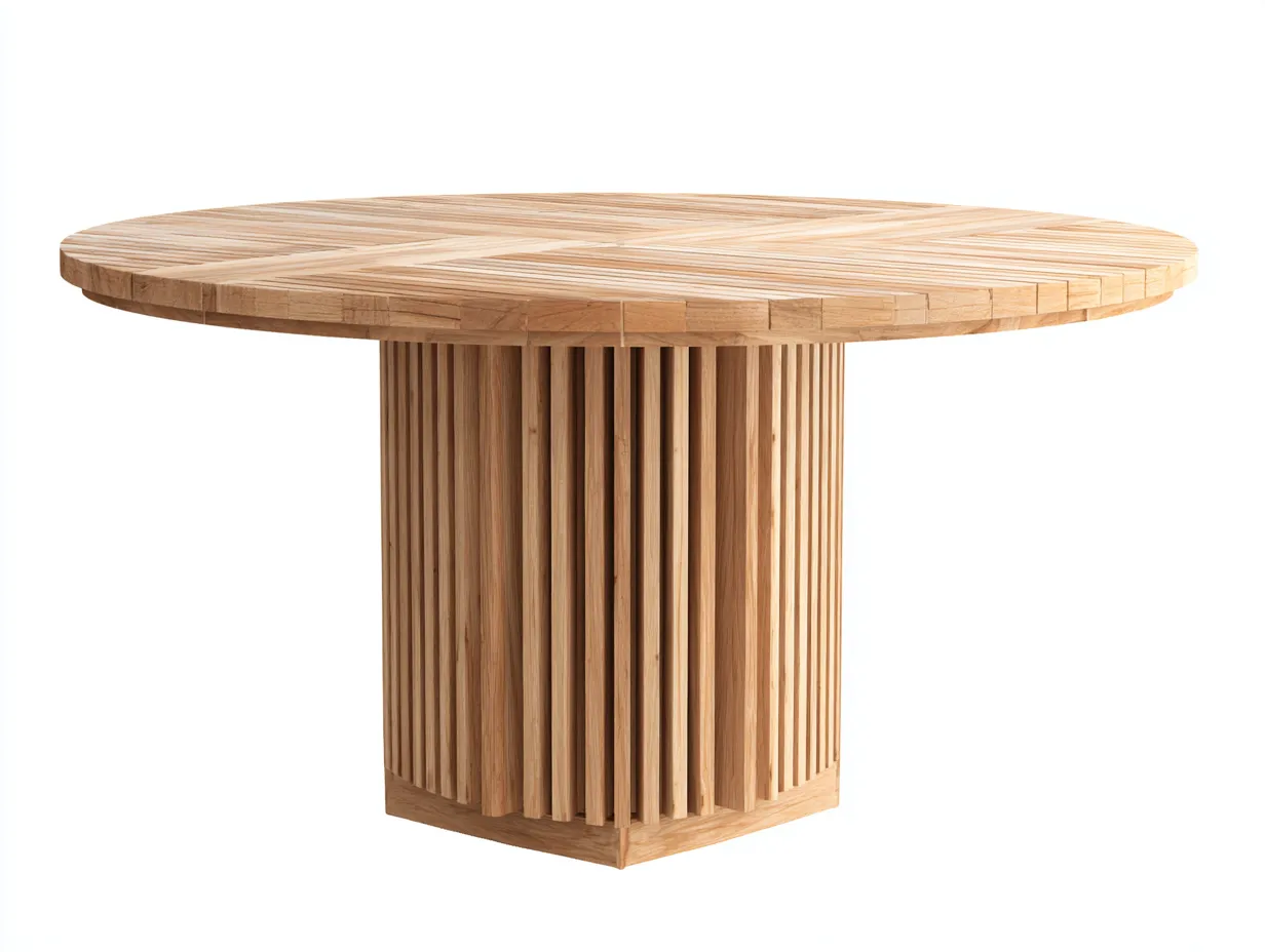 Tavolo da giardino - legno massello - 130x130x75 cm - naturale - design moderno-Nookmyhub