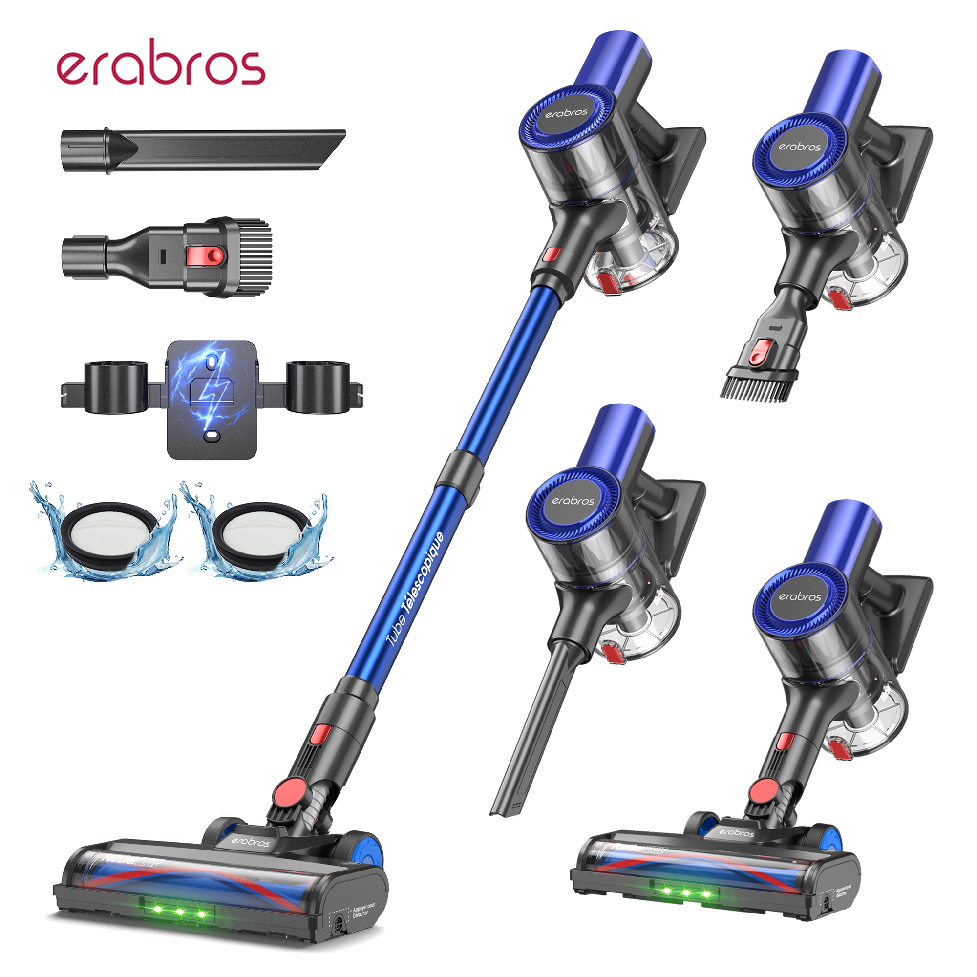 Erabros EV2 450W 55kpa Cordless Vacuum Cleaner High Suction Power Handheld 