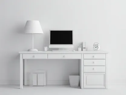 Mesa de oficina de interior 150x65x75 cm - madera con acabado blanco - estilo clásico-Roommybay