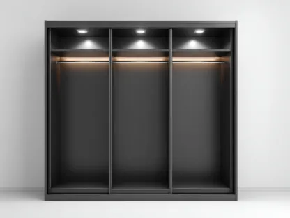 Armario madera 180x60x200cm negro para dormitorio - diseño moderno-Roommybay