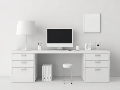 Mesa de oficina con cajones 160x60x75 cm - blanco - diseño moderno para despacho-Roommybay