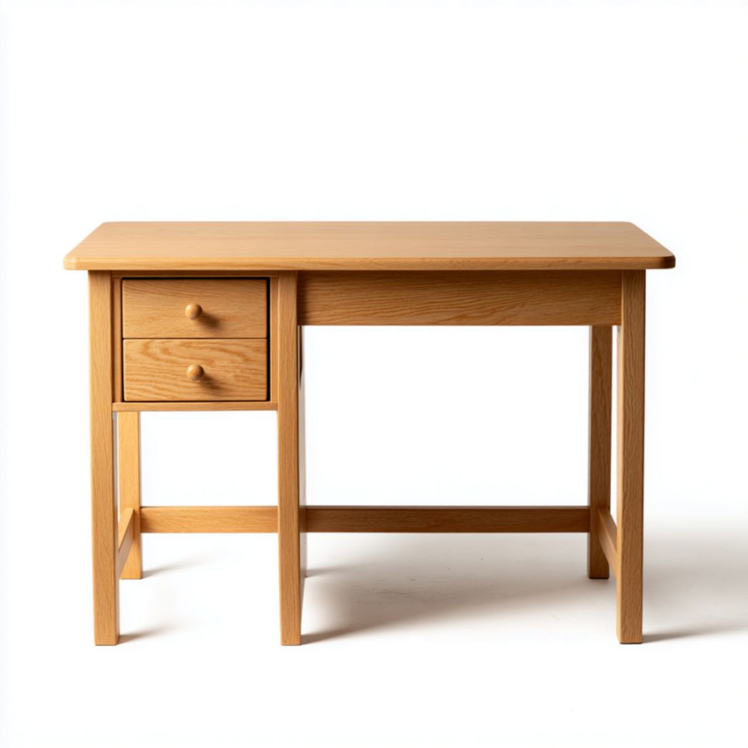 Bureau avec deux tiroirs en bois clair-Luonto Furniture