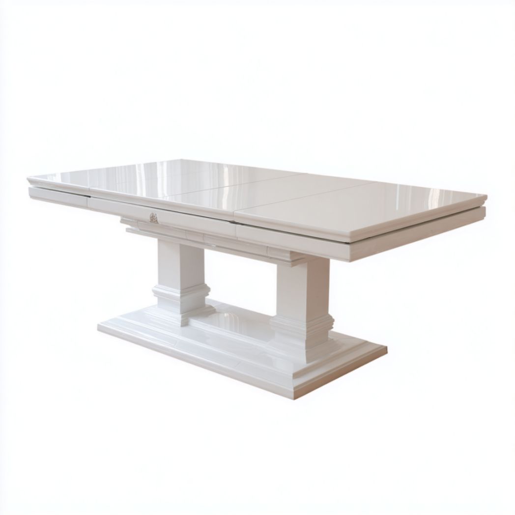 Table à manger extensible rectangulaire laquée blanche-Luonto Furniture