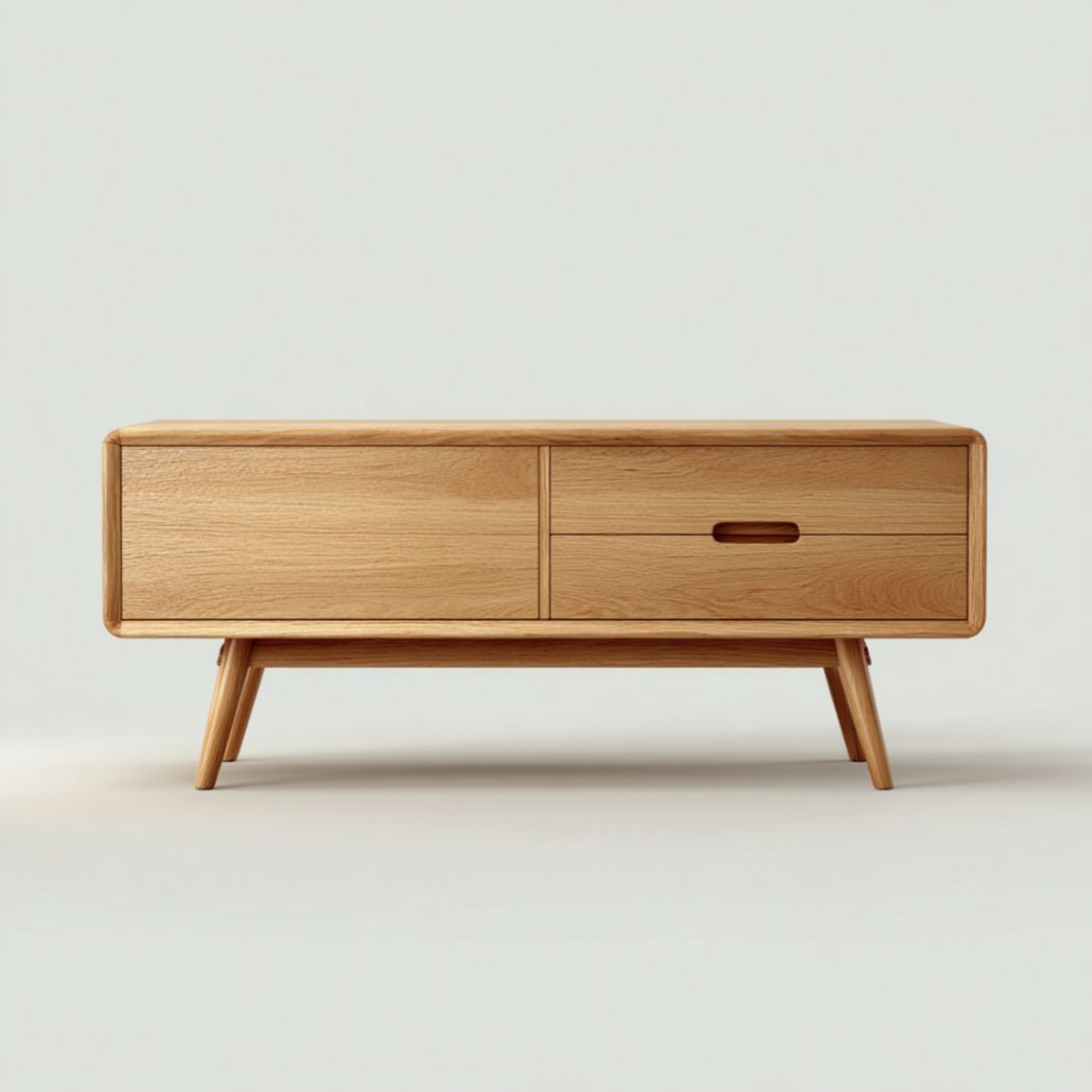 Meuble TV en bois massif avec tiroir-Luonto Furniture