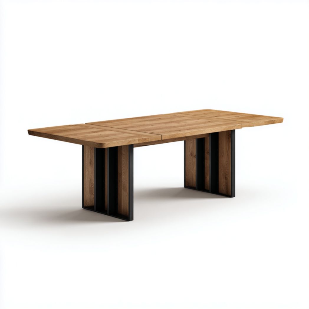 Table chêne acier extensible-Polo Furniture