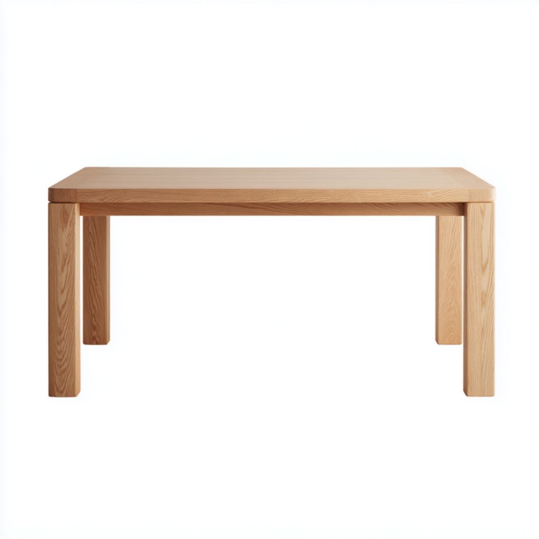 Table à manger rectangulaire en bois massif naturel-Polo Furniture