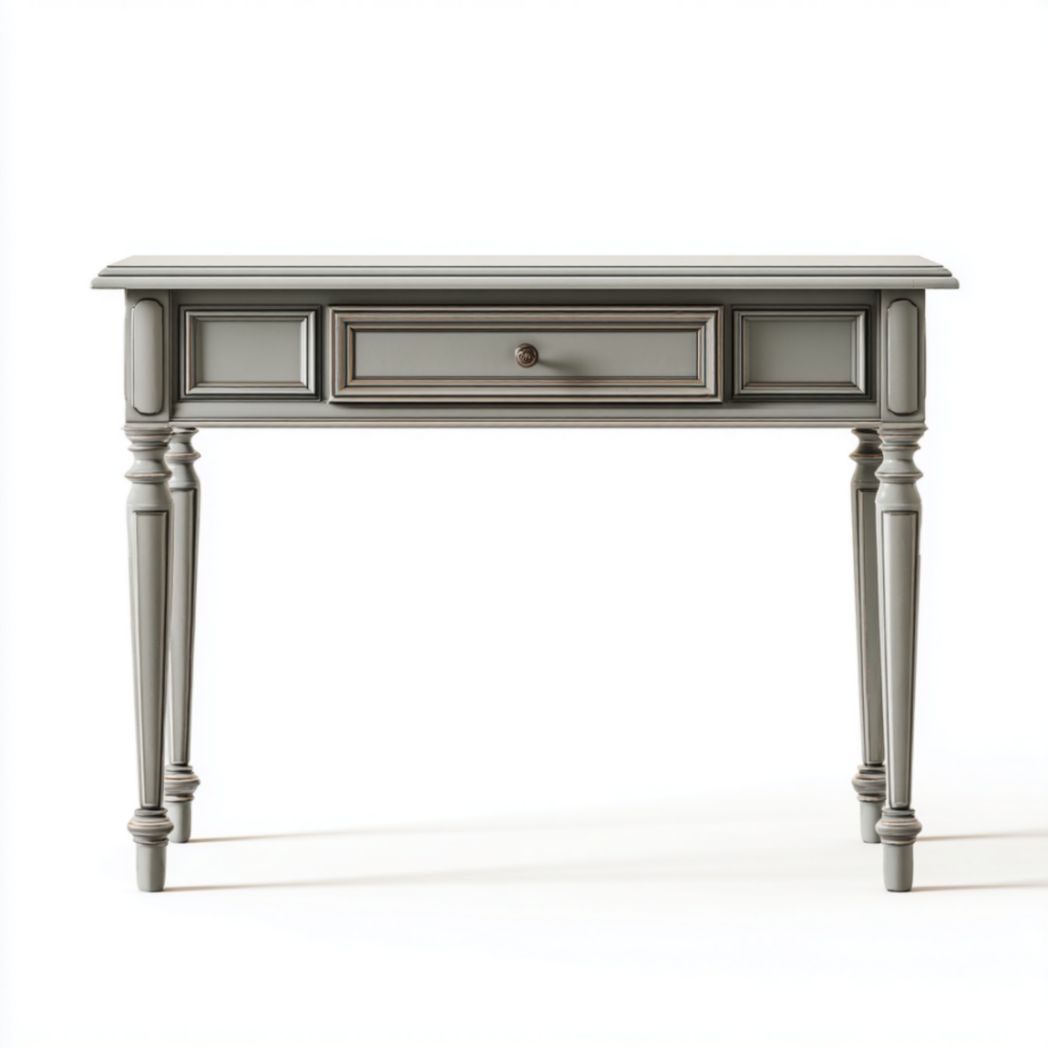 Table console avec tiroir, structure en bois peint-Lectus Furniture