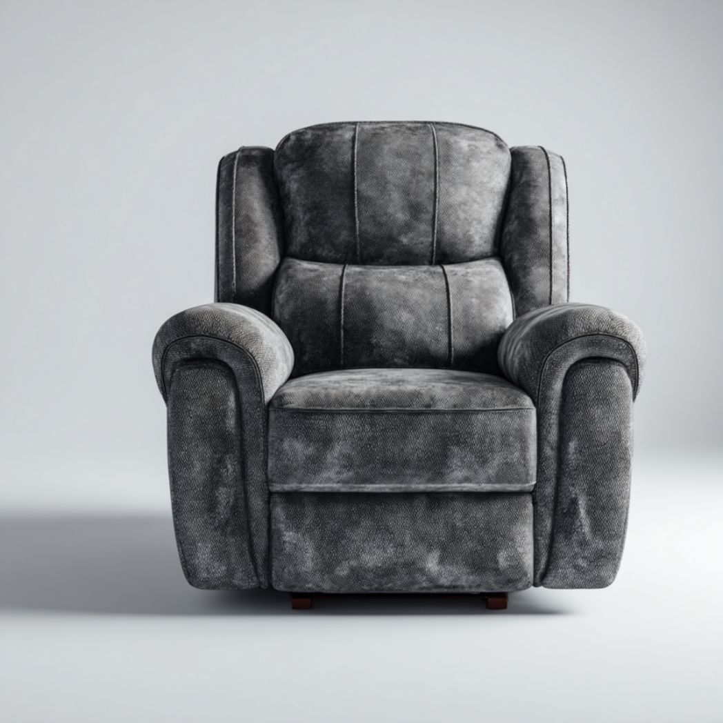 Fauteuil relax en tissu polyester gris avec structure en acier-Lectus Furniture