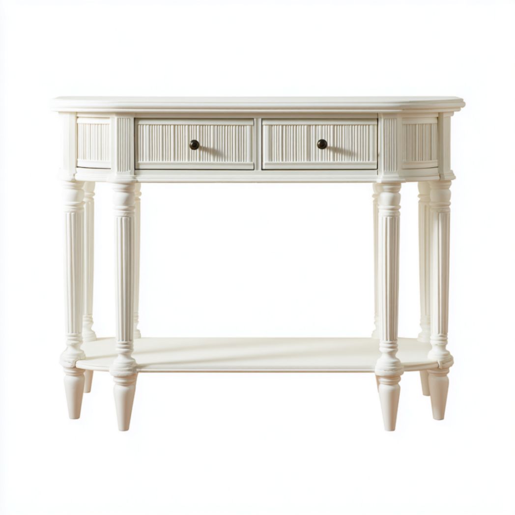Console avec deux tiroirs en bois peint-2177 Furniture