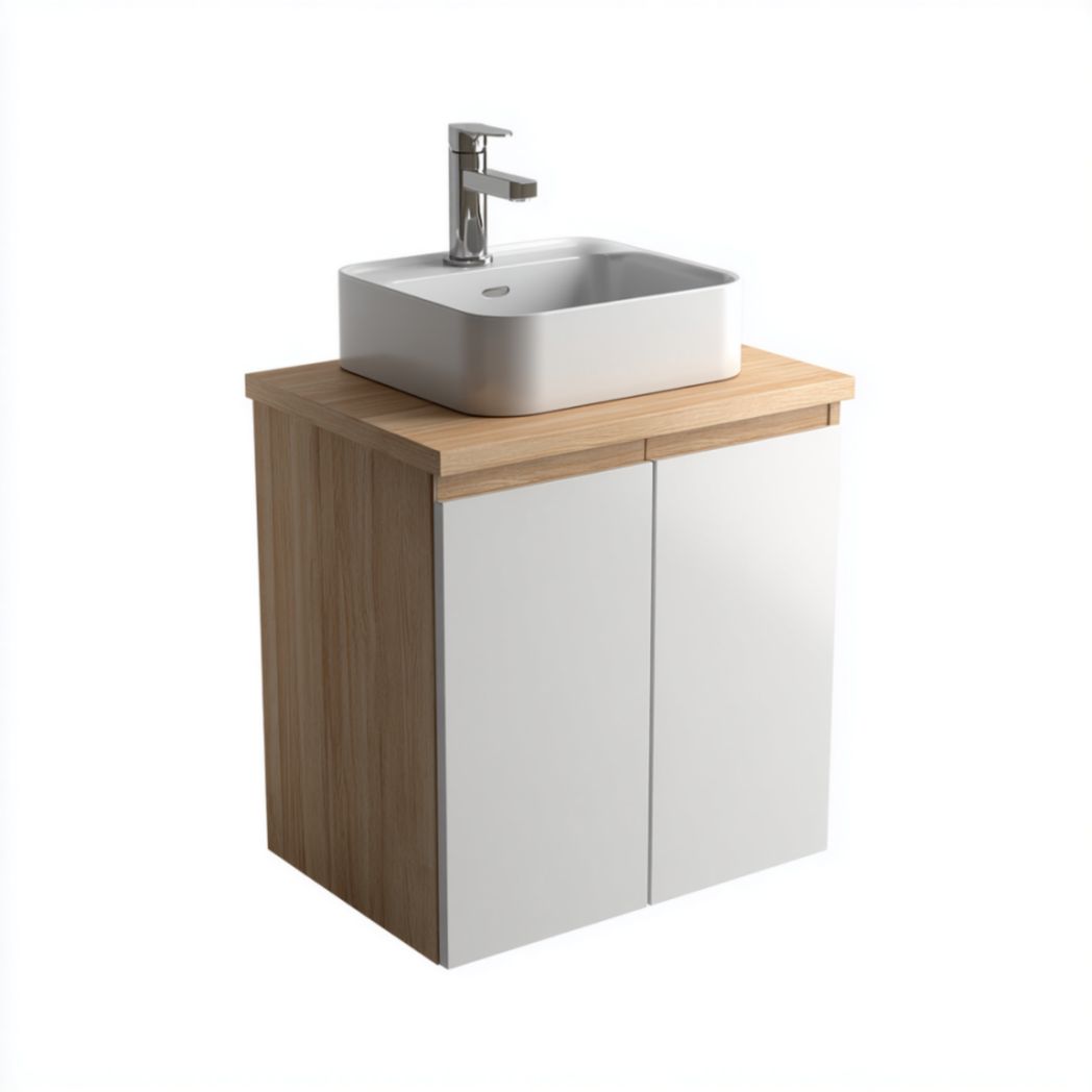 Meuble sous vasque de salle de bain avec vasque en céramique-2177 Furniture