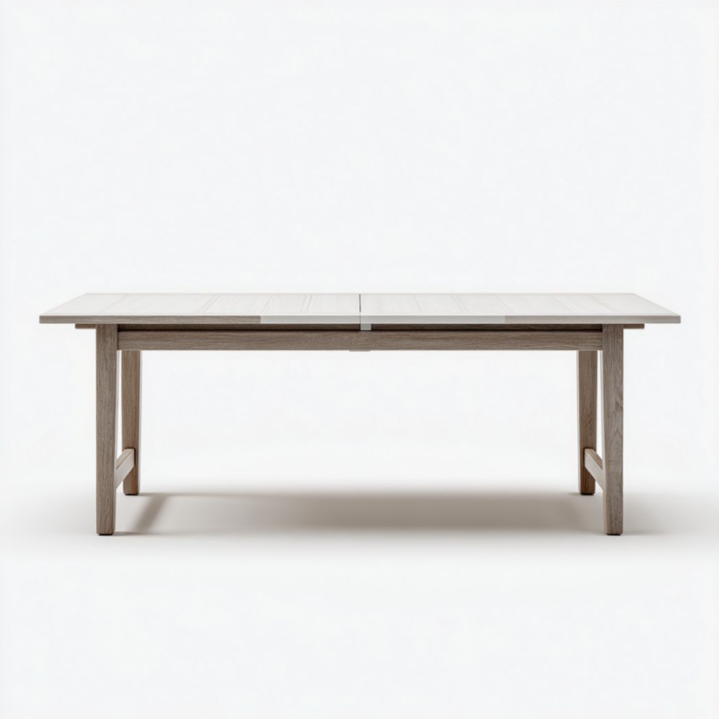 Table extensible bois chêne latté-Abden Furniture