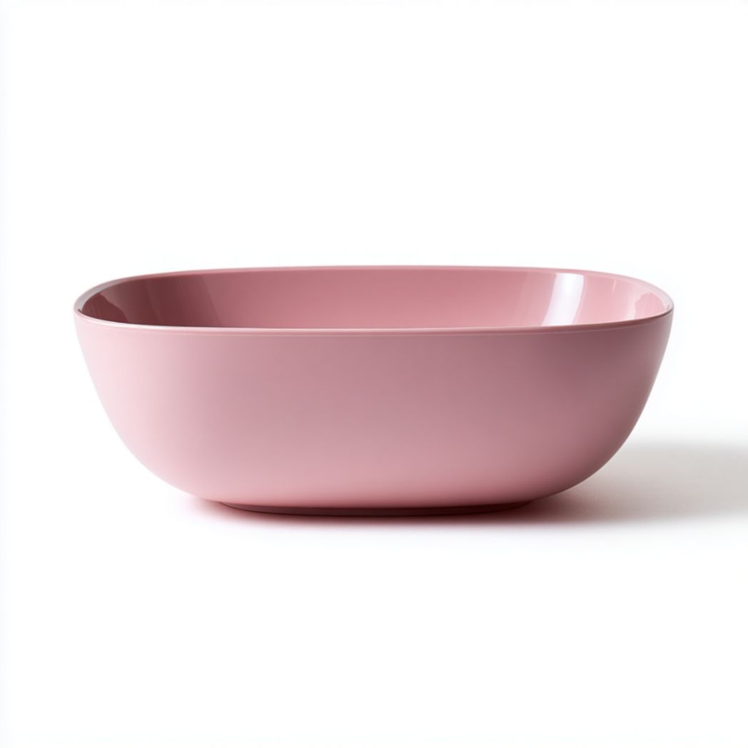 Vasque à poser ovale en céramique émaillée rose-Abden Furniture