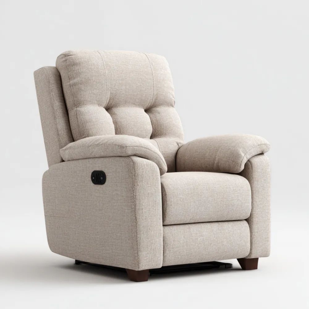 Fauteuil inclinable Tissu 90x100x95 cm – Beige – Confort Moderne