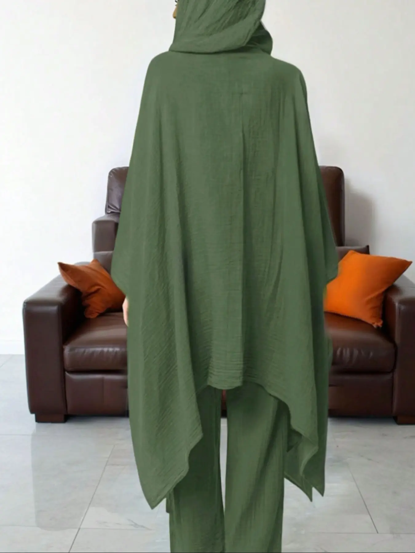 Women's Two-Piece Casual Set, Wide-Leg Pants & Loose-Fit Cardigan, Comfortable Stylish Women's Clothing for Daily Wear, Womenswear-XC