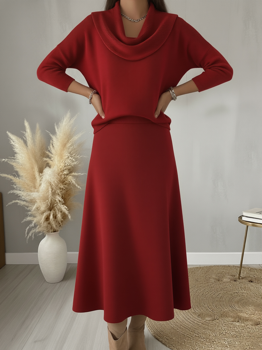 Women's Soft and Elegant Solid Color Ruffled Collar Sweater Top-XC