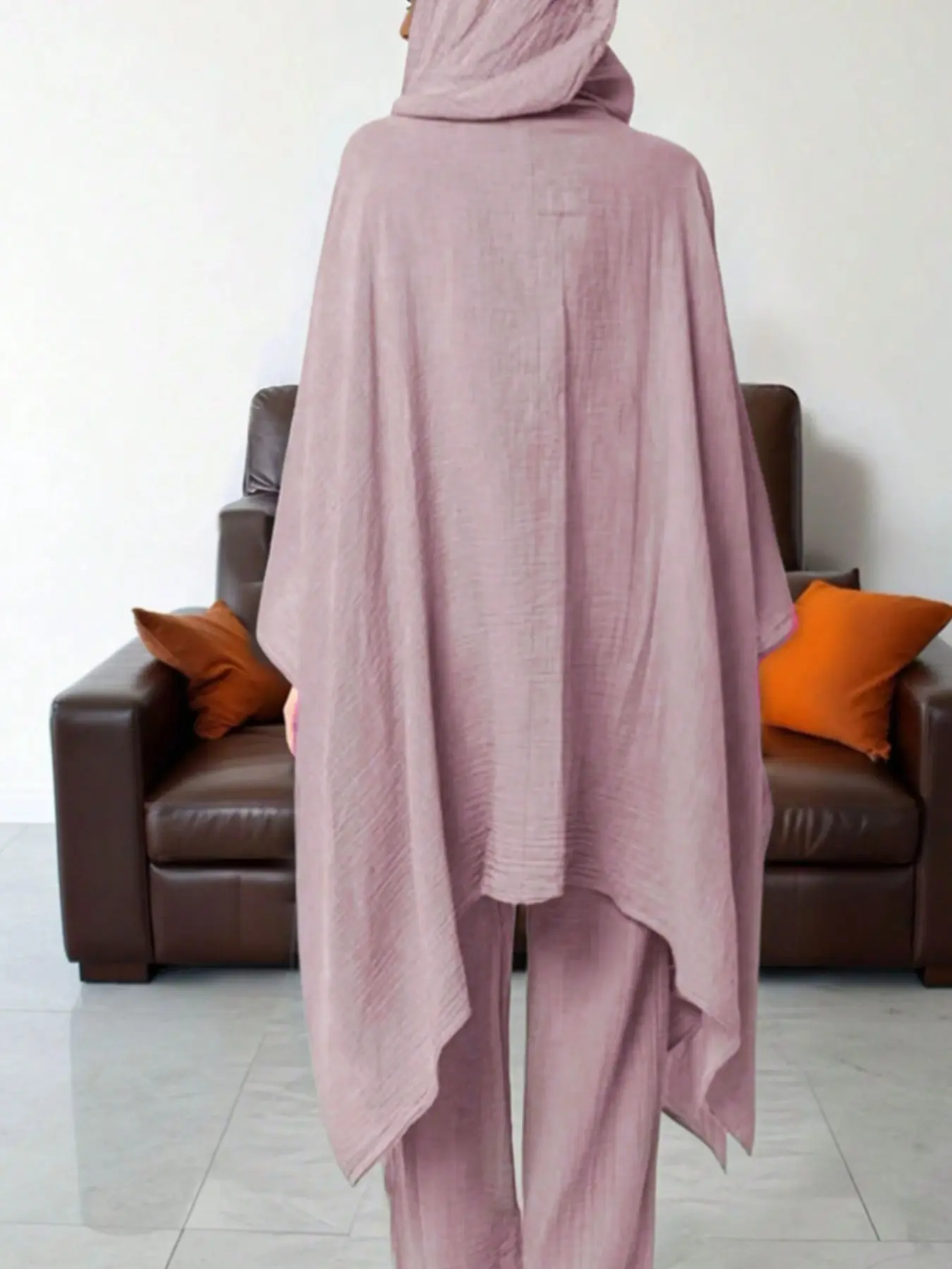 Women's Two-Piece Casual Set, Wide-Leg Pants & Loose-Fit Cardigan, Comfortable Stylish Women's Clothing for Daily Wear, Womenswear-XC