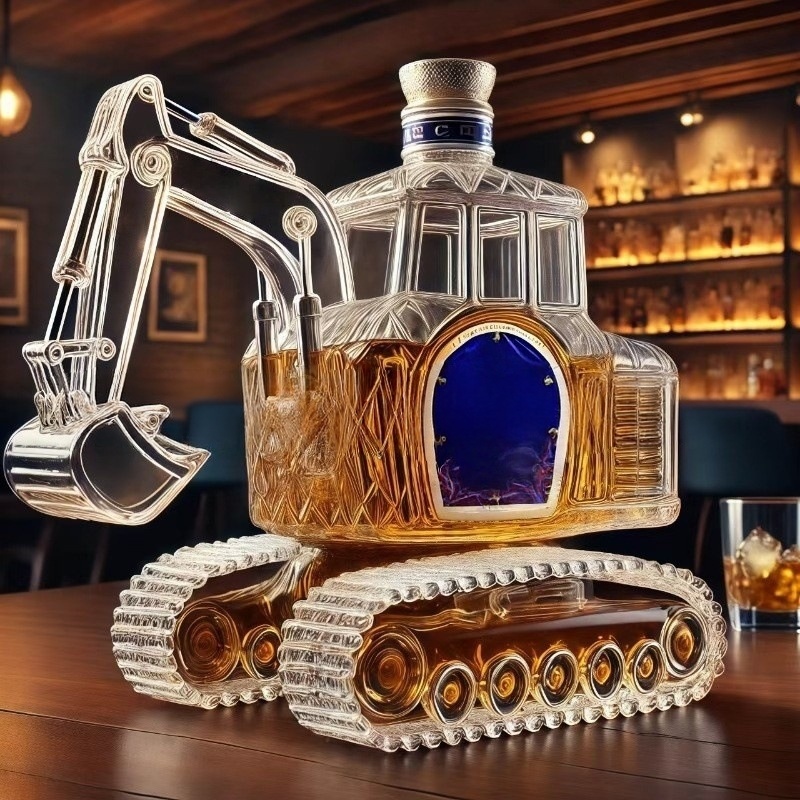 Trendy glass decanter/sub-packaging bottle for spirits