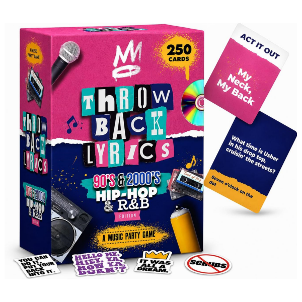90s & 2000s Throwback Music Card Game – Nostalgic Hip-Hop & R&B Party Game for Adults