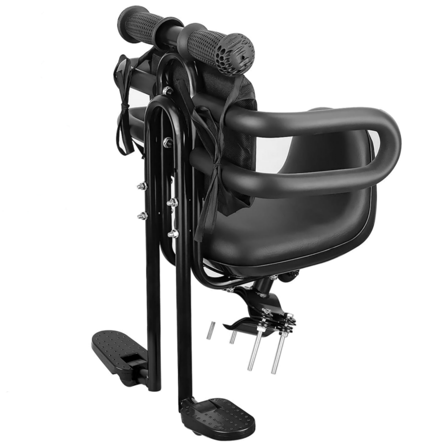 Kids Front Bike Seat – Front-Mount Bicycle Seat with Ramp Handle, Comfortable Child Bike Seat for Adult Bicycles  
