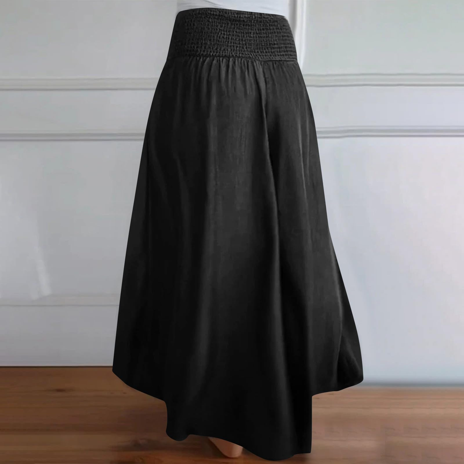 Women's Fashion Casual Wide-Leg Elastic-Waist Pants-XC
