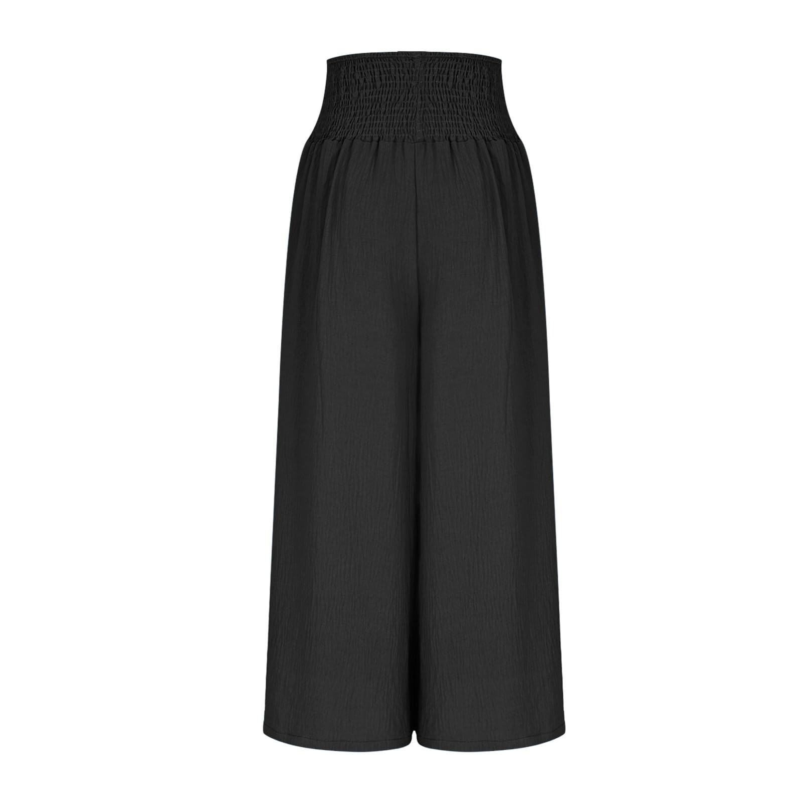 Women's Fashion Casual Wide-Leg Elastic-Waist Pants-XC
