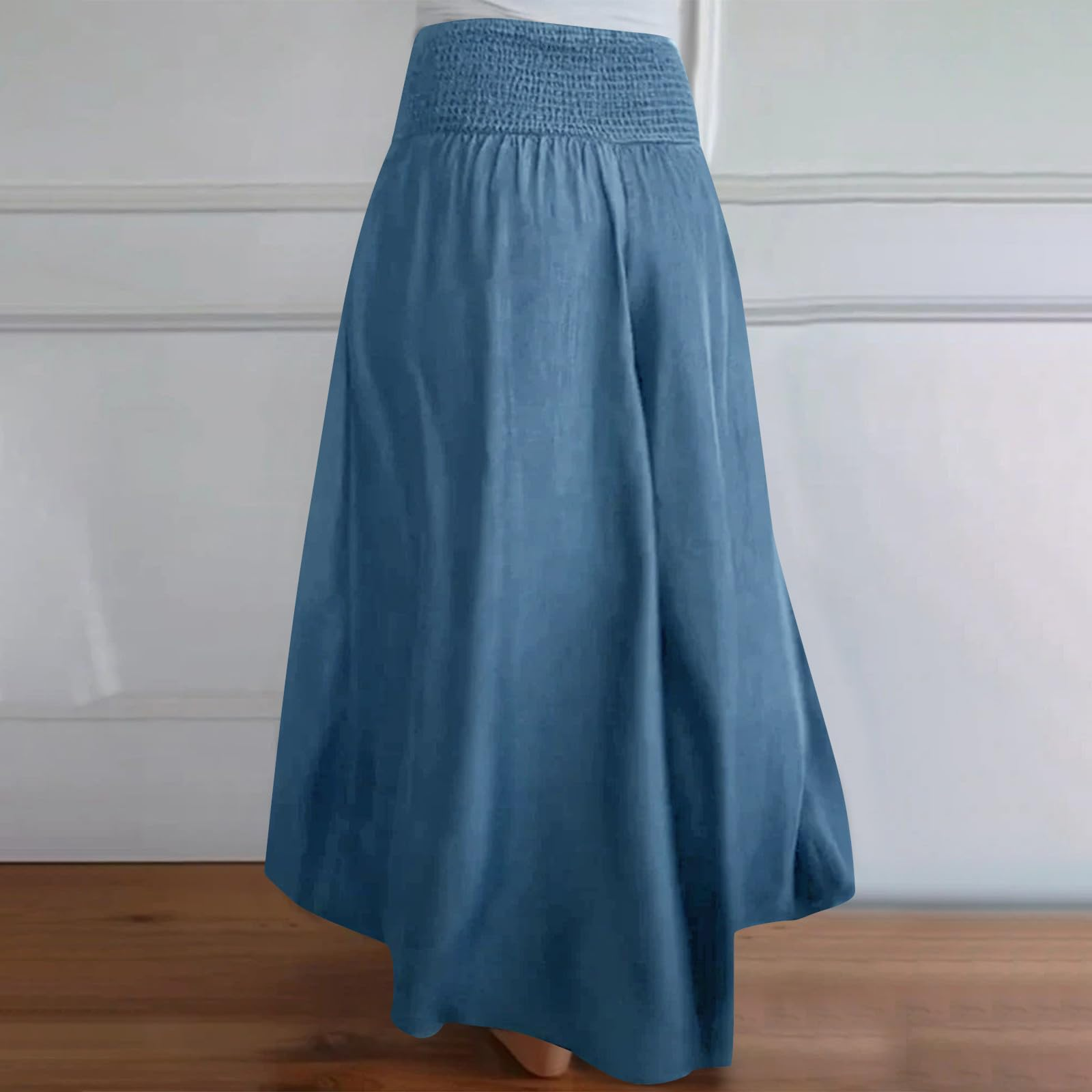Women's Fashion Casual Wide-Leg Elastic-Waist Pants-XC